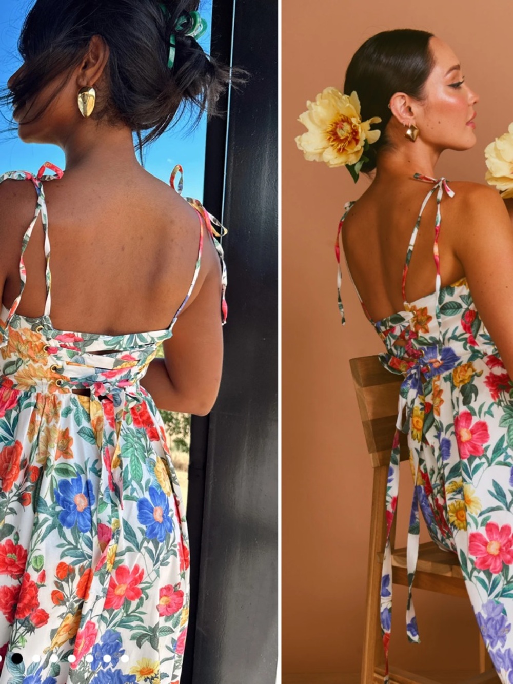 Juliet Maxi Dress - Floral White Multi NWT - Picture 4 of 5